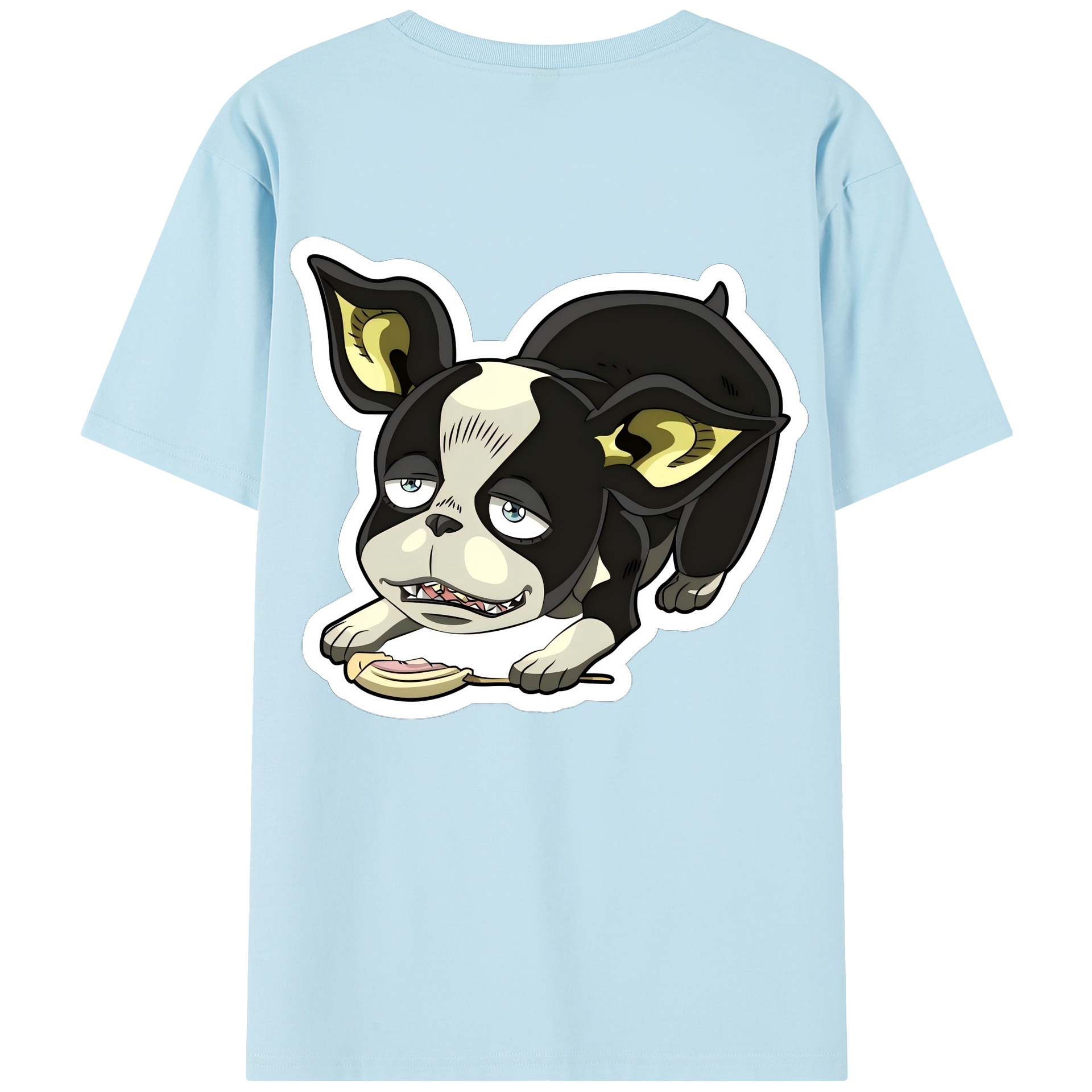（画像用） ジョジョの奇妙な冒険 イギー JoJo's Bizarre Adventure Iggy 綿100％半袖Tシャツ（背面プリント）